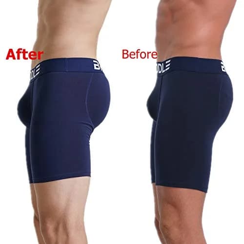 BRODDLE Men's Padded Boxer Briefs with Butt Enhancer — Navy Blue Large | Enhances Shape & Comfort thumbnail 5