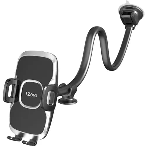 1Zero Car/Truck Phone Mount with 14-Inch Aluminum Gooseneck Long Arm | 360° Rotation & Strong Suction thumbnail 1