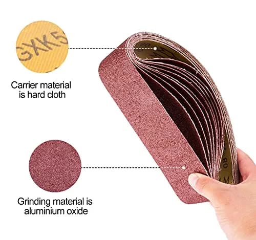 S SATC Sanding Belts 3x21 Inch Aluminum Oxide 20 PCS Assorted Grits | For Belt Sanders thumbnail 4