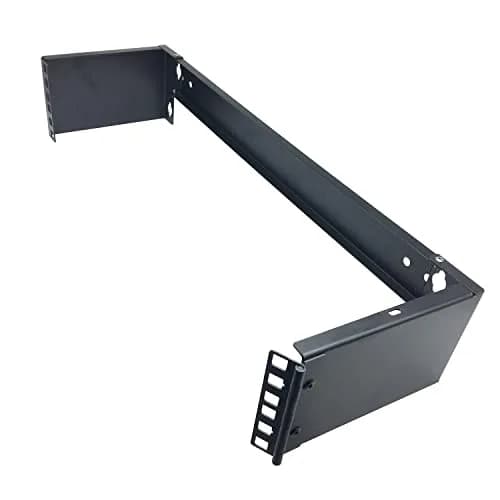 JINGCHENGMEI 2U 19-inch Hinged Wall Mount Patch Panel Bracket- 6-inch Deep | Easy Access & Maintenance thumbnail 1