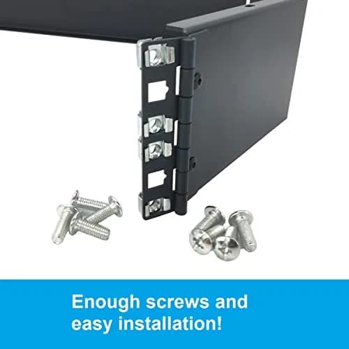 JINGCHENGMEI 2U 19-inch Hinged Wall Mount Patch Panel Bracket- 6-inch Deep | Easy Access & Maintenance thumbnail 4