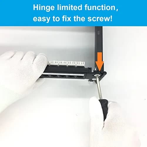 JINGCHENGMEI 2U 19-inch Hinged Wall Mount Patch Panel Bracket- 6-inch Deep | Easy Access & Maintenance thumbnail 7