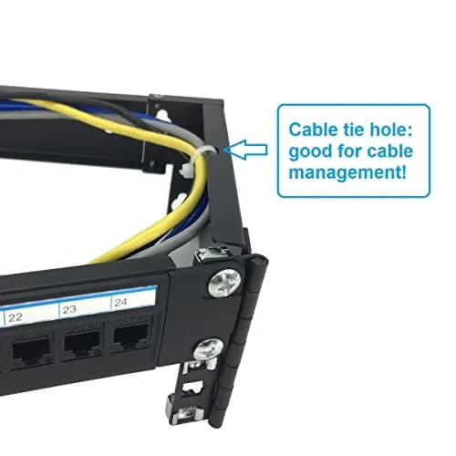 JINGCHENGMEI 2U 19-inch Hinged Wall Mount Patch Panel Bracket- 6-inch Deep | Easy Access & Maintenance thumbnail 3