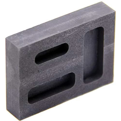 JIUDANI Silver Graphite Ingot Mold Crucible for Melting & Casting | High Purity Graphite, 57x42x11mm, 12-36g Capacity thumbnail 2