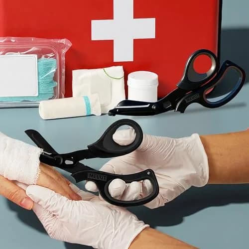 MEUUT 8-Inch Medical Trauma Shears (2-Pack) | Surgical Grade Stainless Steel EMT Scissors for Left & Right Hand thumbnail 6