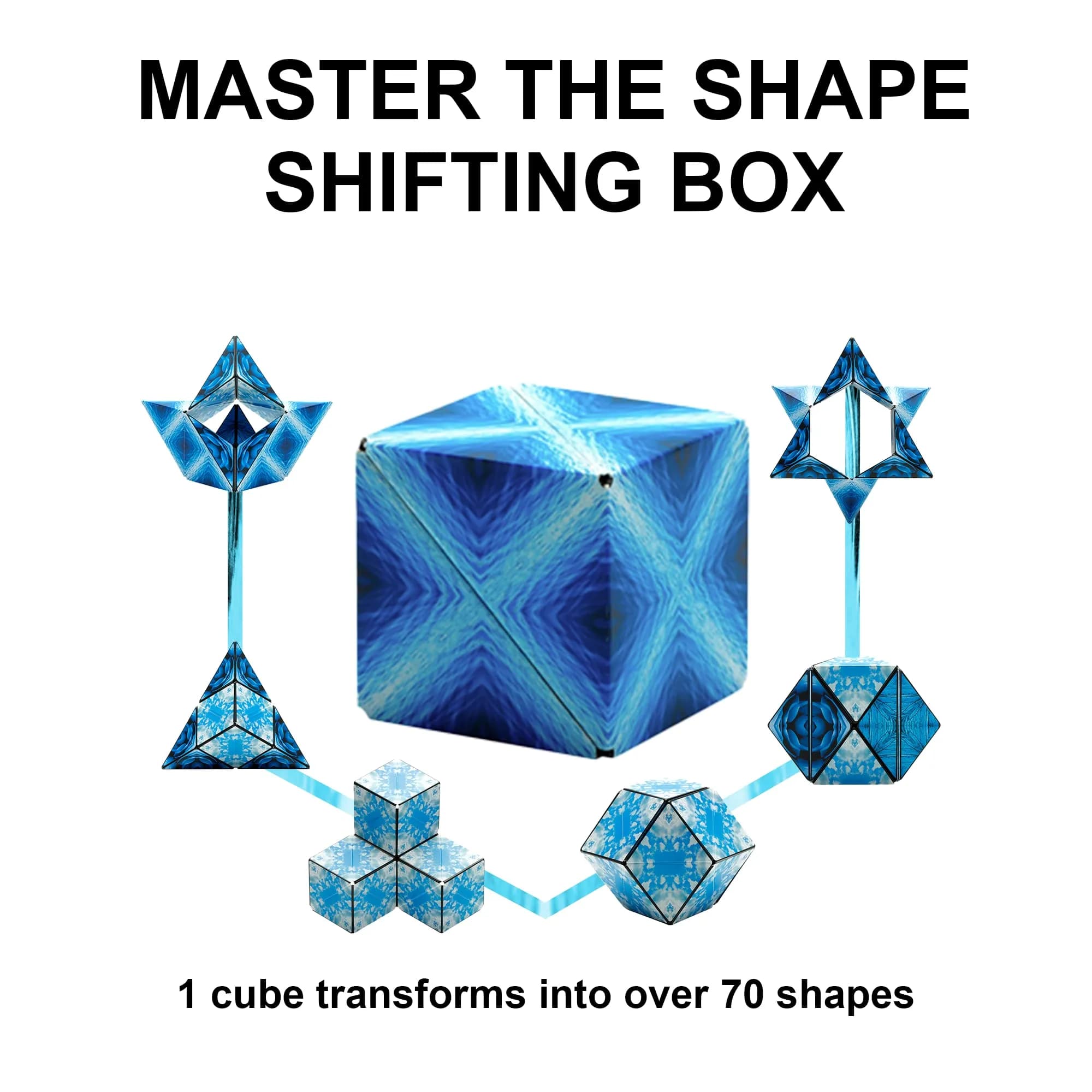 Shashibo Dodeca Blue Planet Sensory Fidget Toy | Transforms into 100+ Shapes thumbnail 4