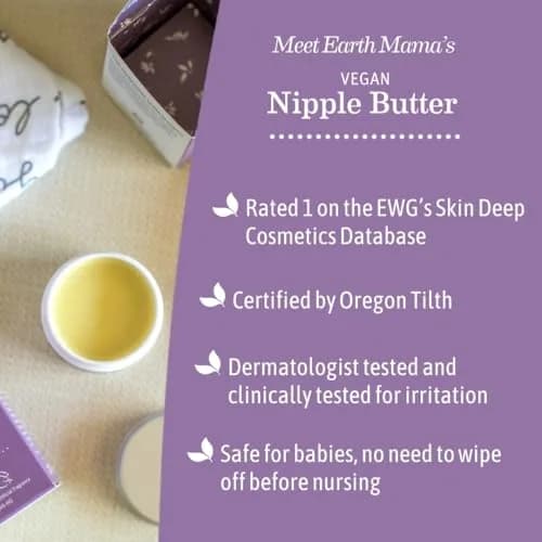 Earth Mama Vegan Nipple Butter 59ml (2 Fl Oz) | Cruelty-Free Lanolin-Free Breastfeeding Cream thumbnail 4