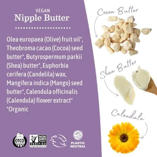 Earth Mama Vegan Nipple Butter 59ml (2 Fl Oz) | Cruelty-Free Lanolin-Free Breastfeeding Cream thumbnail 5