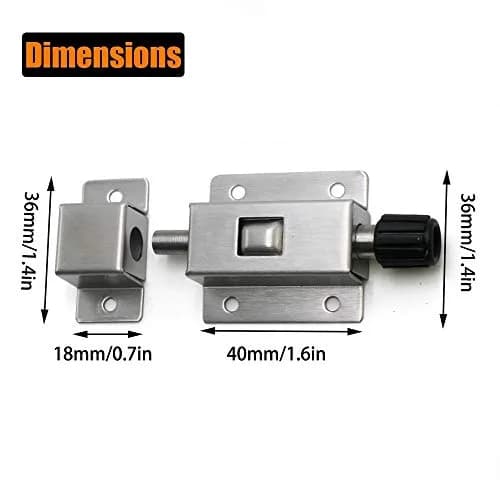 kaileyouxiangongsi Stainless Steel Gate Latch 2 Pack | Heavy Duty Spring Loaded Lock for Doors thumbnail 2
