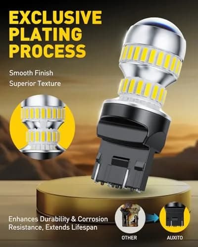 AUXITO 7443 LED Bulbs for Reverse Lights Brake Tail Lights 6000K White (2-Pack, 1300LM per bulb) | Brighter, Energy-Saving Replacement thumbnail 6