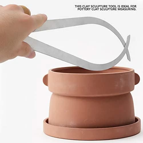 Hilitand 10in Stainless Steel Clay Caliper | Durable Pottery & Sculpture Tool (25.8x9.8x1.4 cm) thumbnail 3