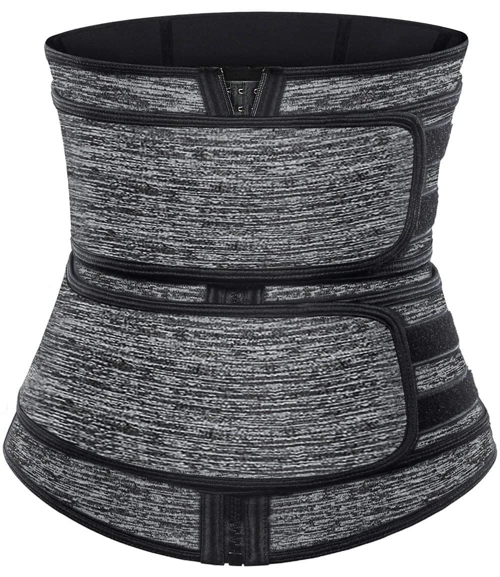 HOPLYNN Sweat Waist Trainer Body Shaper for Women Two Belts Black Medium | Tummy Control & Posture Support — Gray / 3X-Large
