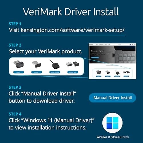 Kensington VeriMark Gen2 USB-A Fingerprint Key Reader | Windows Hello & Business, Tap and Go, Anti-Spoofing thumbnail 6