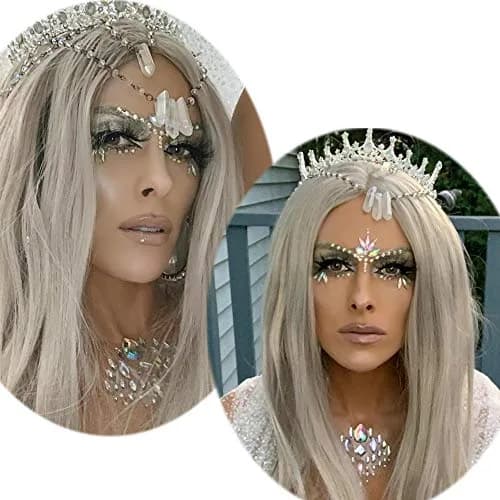 BPURB Baroque Queen Crown Tiara for Women | Classic Rhinestone Bridal Headpiece thumbnail 2