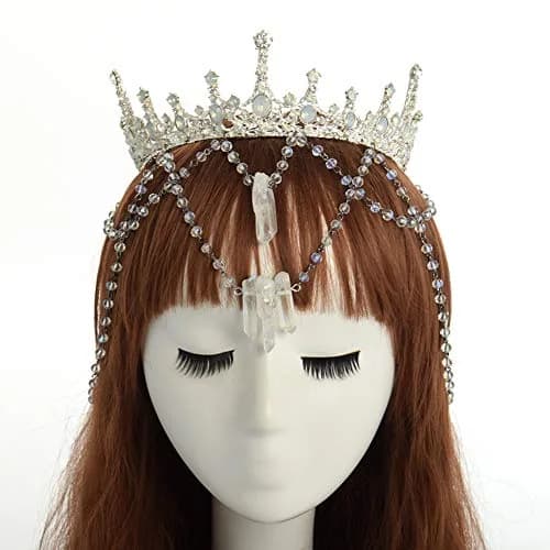BPURB Baroque Queen Crown Tiara for Women | Classic Rhinestone Bridal Headpiece thumbnail 3