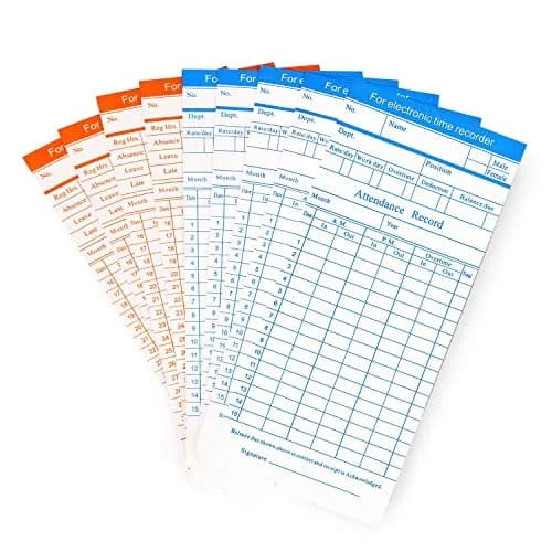 Flexzion Monthly Time Cards 270 Pack | 6 Column Double-Sided Monthly Format thumbnail 1