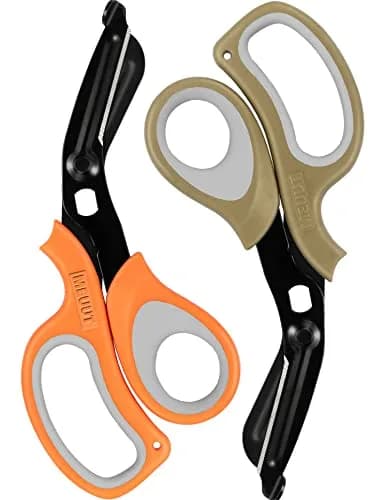 MEUUT Medical Trauma Shears (2-Pack, 7.8 Inch) | Patented Stainless Steel with Oxygen Wrench thumbnail 1