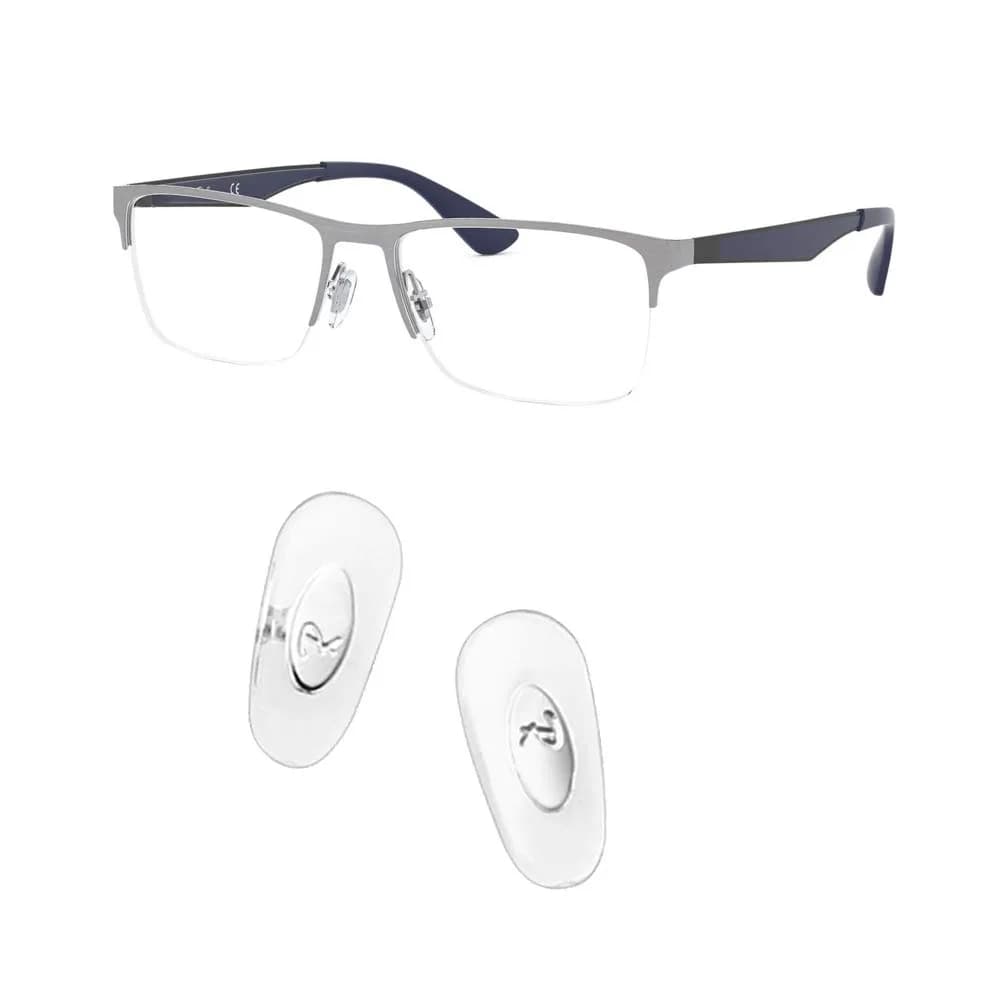 HiCycle2 Replacement Nose Pads for Ray Ban RB6335 RB3549 RB4071 Sunglasses Eyeglasses | Push-In Silicone Fit