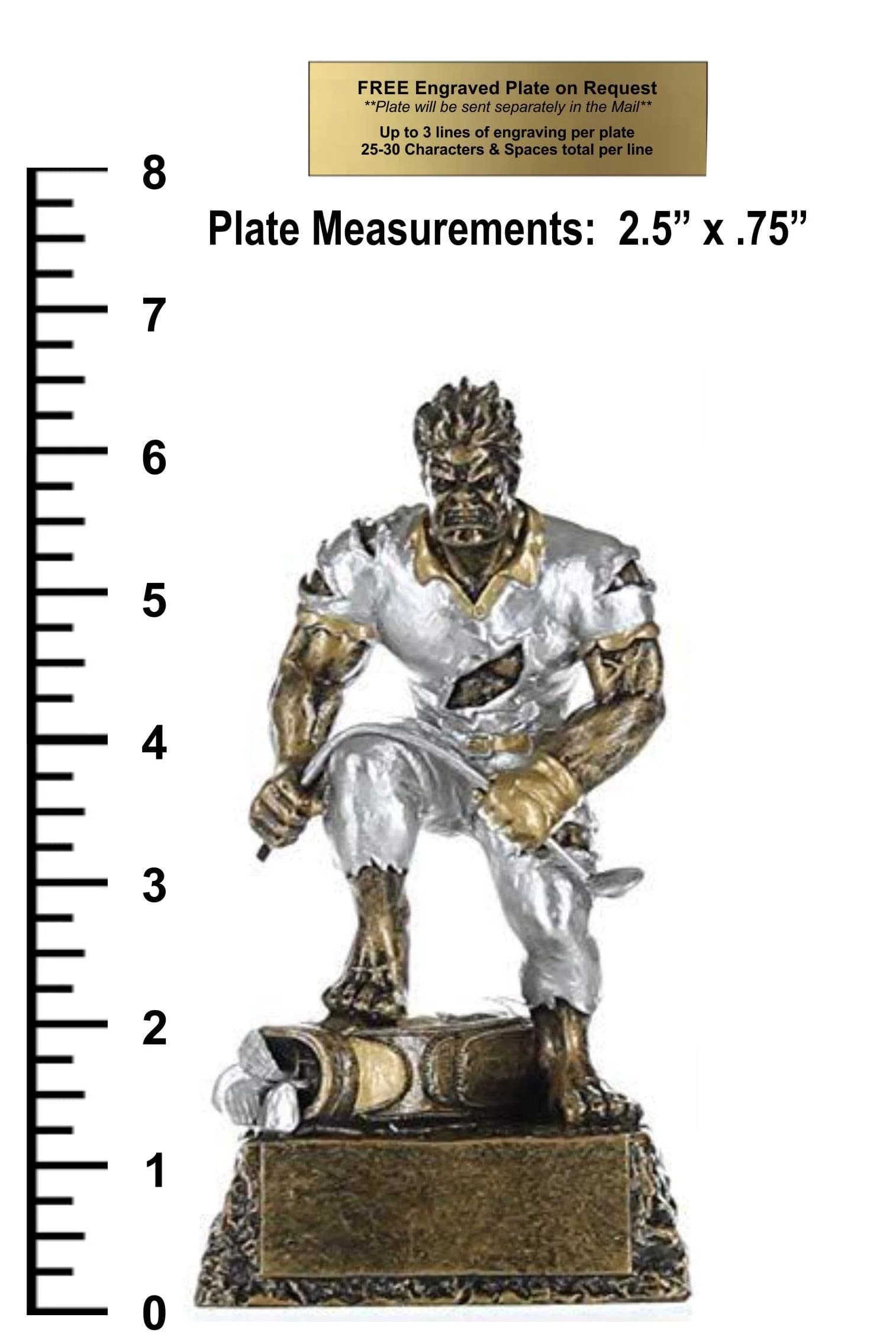 Decade Awards Frustrated Monster Golf Trophy 6.5" Tall | Funny Golf Award for Tournaments - main product image