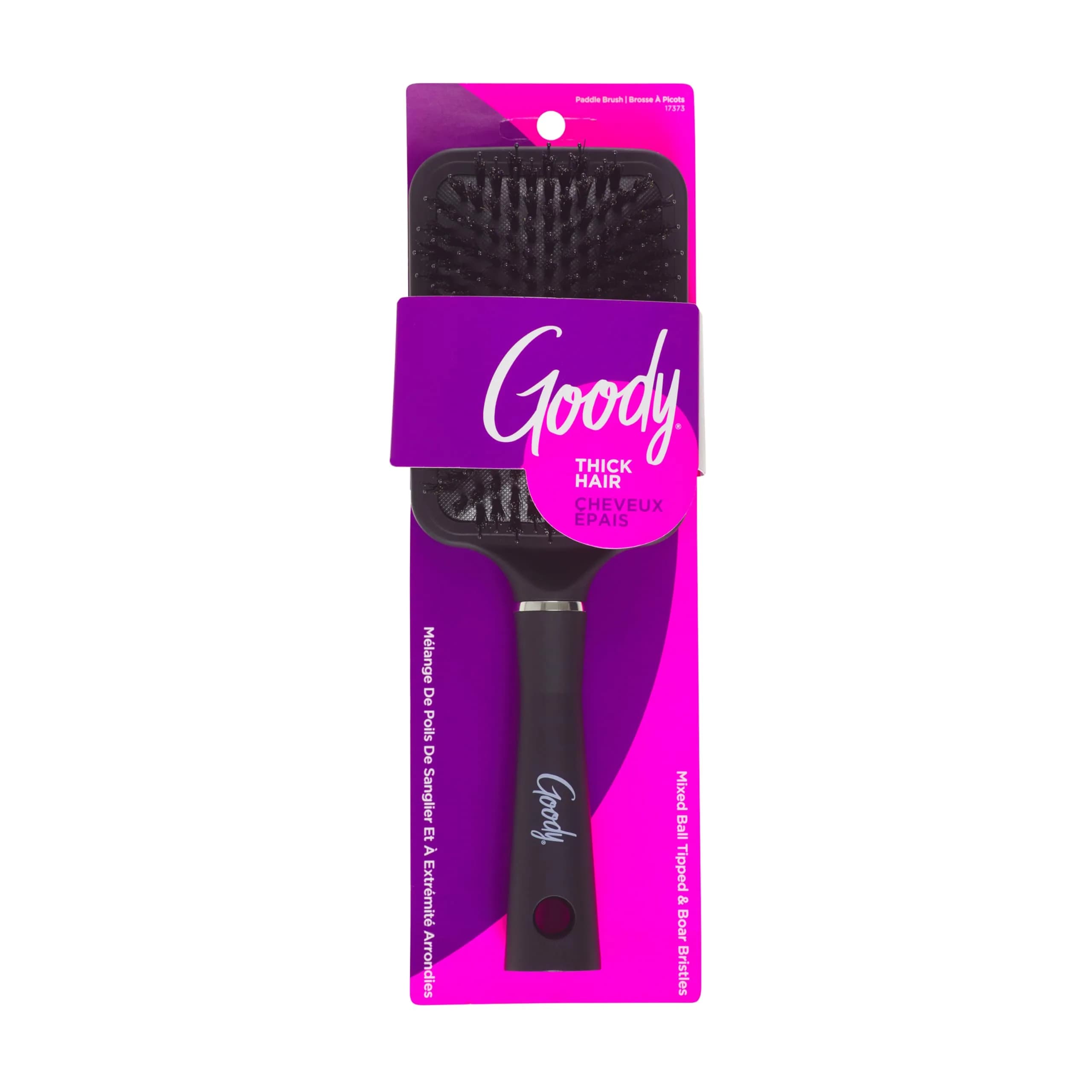 Goody Detangle It Paddle Brush Black with Nylon & Boar Bristles 27.3 cm (10.75 in) | Tackles Tangles & Knots for Thick Hair - main product image