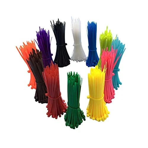 Yi-gog 4 Inch Cable Zip Ties 1200 Pieces (100mm) | Multi-Color Self-Locking Nylon Wire Ties thumbnail 1