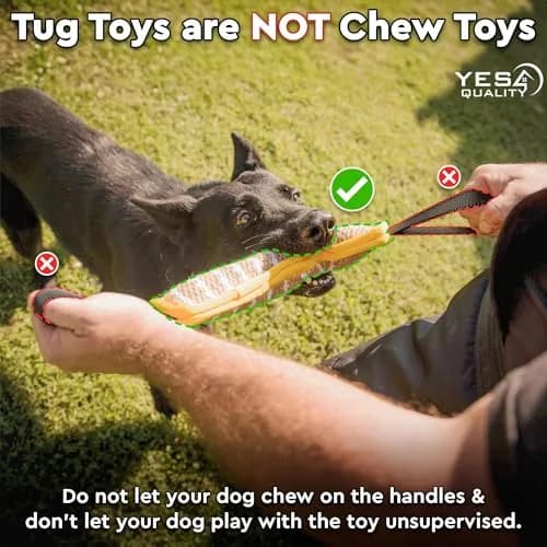 YES4QUALITY Dog Bite Tug Toy 30cm (12") x 8cm (3.2") | Jute Rope with 2 Handles for Medium-Large Dogs thumbnail 6