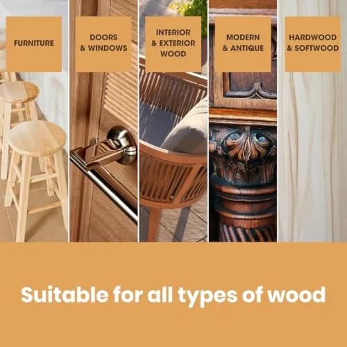 Furniture Clinic White Ash Wood Stain 500ml (17 Fl Oz) | Water Based, Fast Drying, Low Odor thumbnail 5