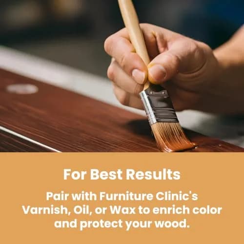 Furniture Clinic White Ash Wood Stain 500ml (17 Fl Oz) | Water Based, Fast Drying, Low Odor thumbnail 9