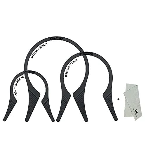 JJC 3-Pack Camera Lens Filter Wrench Kit for 37mm-95mm Threads | Multi-Coated UV ND CPL Filter Removal Tool Set thumbnail 1