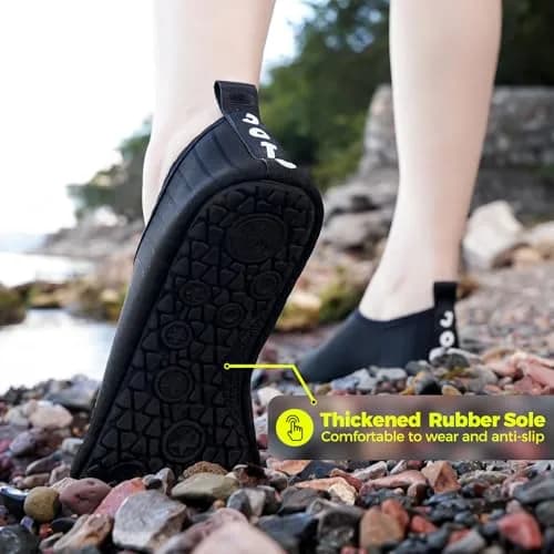 JOTO Quick-Dry Water Shoes for Women & Men | 156 g (5.5 oz) Black thumbnail 4
