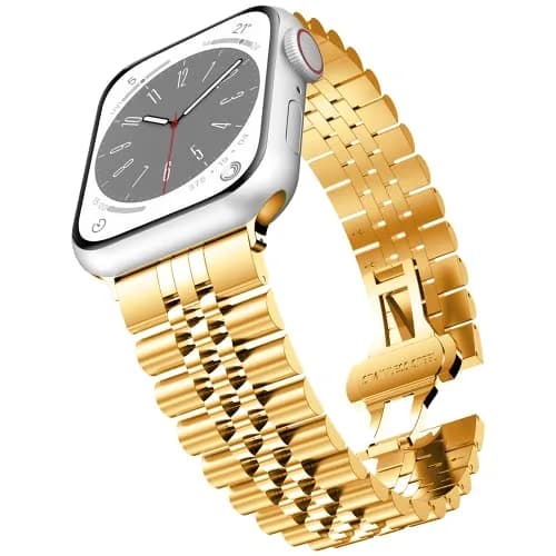 baozai Compatible with Apple Watch Ultra 3/2/Series 11-1/SE3 Stainless Steel Band 46mm | Luxury Metal Strap for Men thumbnail 1