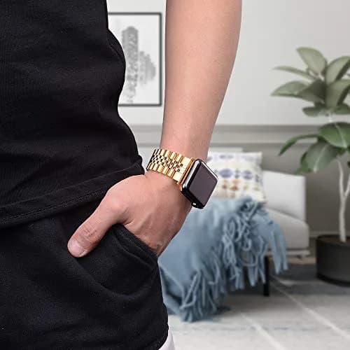 baozai Compatible with Apple Watch Ultra 3/2/Series 11-1/SE3 Stainless Steel Band 46mm | Luxury Metal Strap for Men thumbnail 5