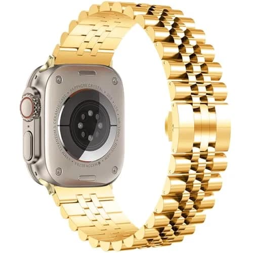 baozai Compatible with Apple Watch Ultra 3/2/Series 11-1/SE3 Stainless Steel Band 46mm | Luxury Metal Strap for Men thumbnail 2