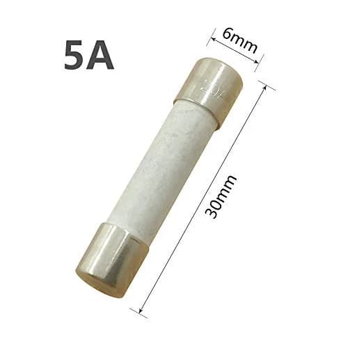 YOLISTIC Ceramic Slow-Blow Time Delay Fuse 6x30mm 5A 250V (Pack of 10) | UL Certified thumbnail 2