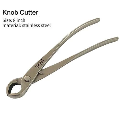 VOUIU 4-Piece Bonsai Tool Set: 8-inch Concave Cutter, Knob Cutter, Trunk Splitter & Scissors | Stainless Steel Blades thumbnail 4