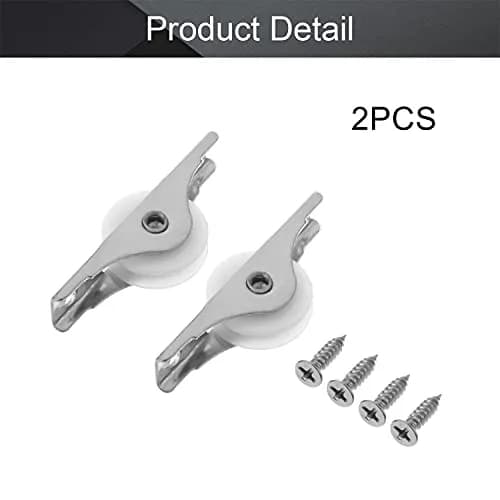 MroMax Industrial Castors 2Pcs 25mm/0.98" Dia Nylon White Sliding Wheel U Groove for Garage & Doors thumbnail 4