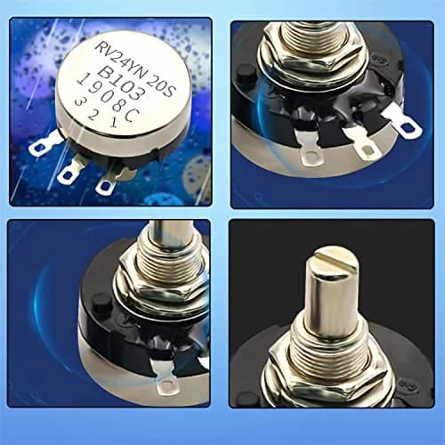 CenryKay RV24YN20S B103 10K Rotary Potentiometer with Knobs & Dials (6mm Shaft, 20mm Length) thumbnail 5