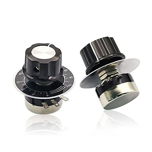 CenryKay RV24YN20S B103 10K Rotary Potentiometer with Knobs & Dials (6mm Shaft, 20mm Length) thumbnail 7