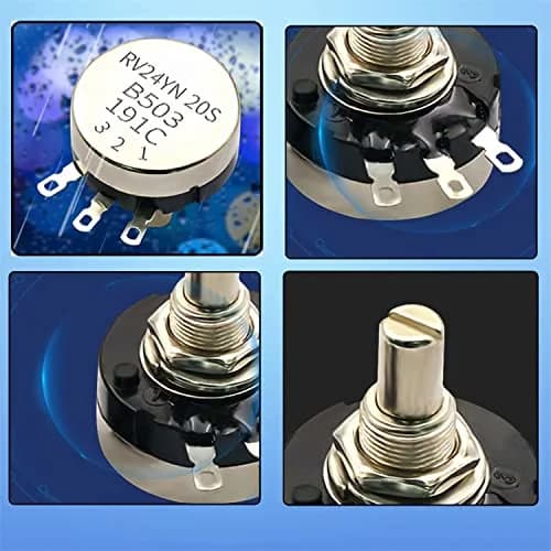 CenryKay RV24YN20S B503 50K Rotary Potentiometer with Knobs & Dials, 6mm Shaft, 20mm Length | Precise Control for Audio & Circuit DIY thumbnail 5