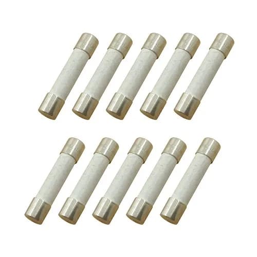 YOLISTIC 15 Amp Slow-Blow Ceramic Cartridge Fuse 6x30mm (Pack of 10) | UL Certified Time Delay Protection thumbnail 1