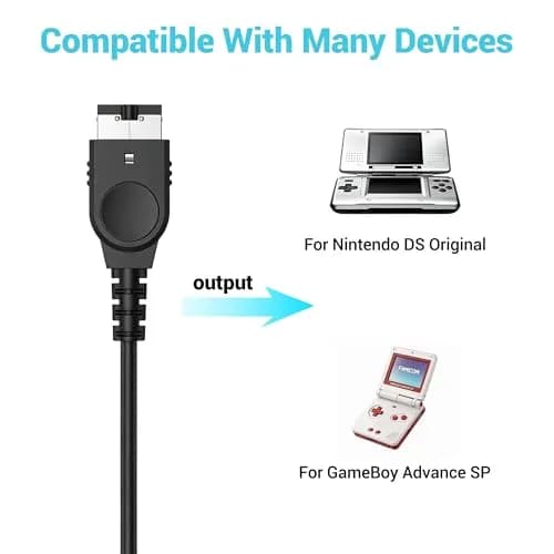 Xahpower Charger for Gameboy Advance sp, GBA SP Charger Cable Cord for Nintendo DS Original Console (120cm) | Fast Charge & Safe thumbnail 2