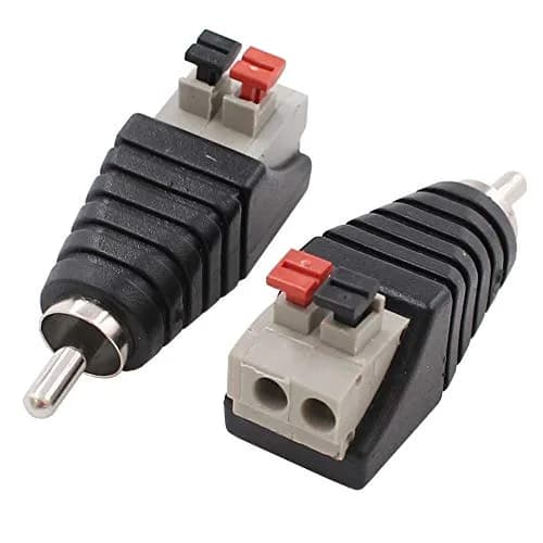 exgoofit 10-Pack Speaker Wire Cable to RCA Adapter | Secure Audio Connection thumbnail 4