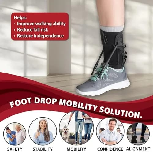 Core Products FootFlexor Foot Drop Brace for Walking with Adjustable Dorsiflexion Support, XS/S | USA-Assembled Orthopedic Brace for Natural Gait thumbnail 2