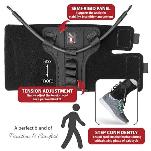 Core Products FootFlexor Foot Drop Brace for Walking with Adjustable Dorsiflexion Support, XS/S | USA-Assembled Orthopedic Brace for Natural Gait thumbnail 3