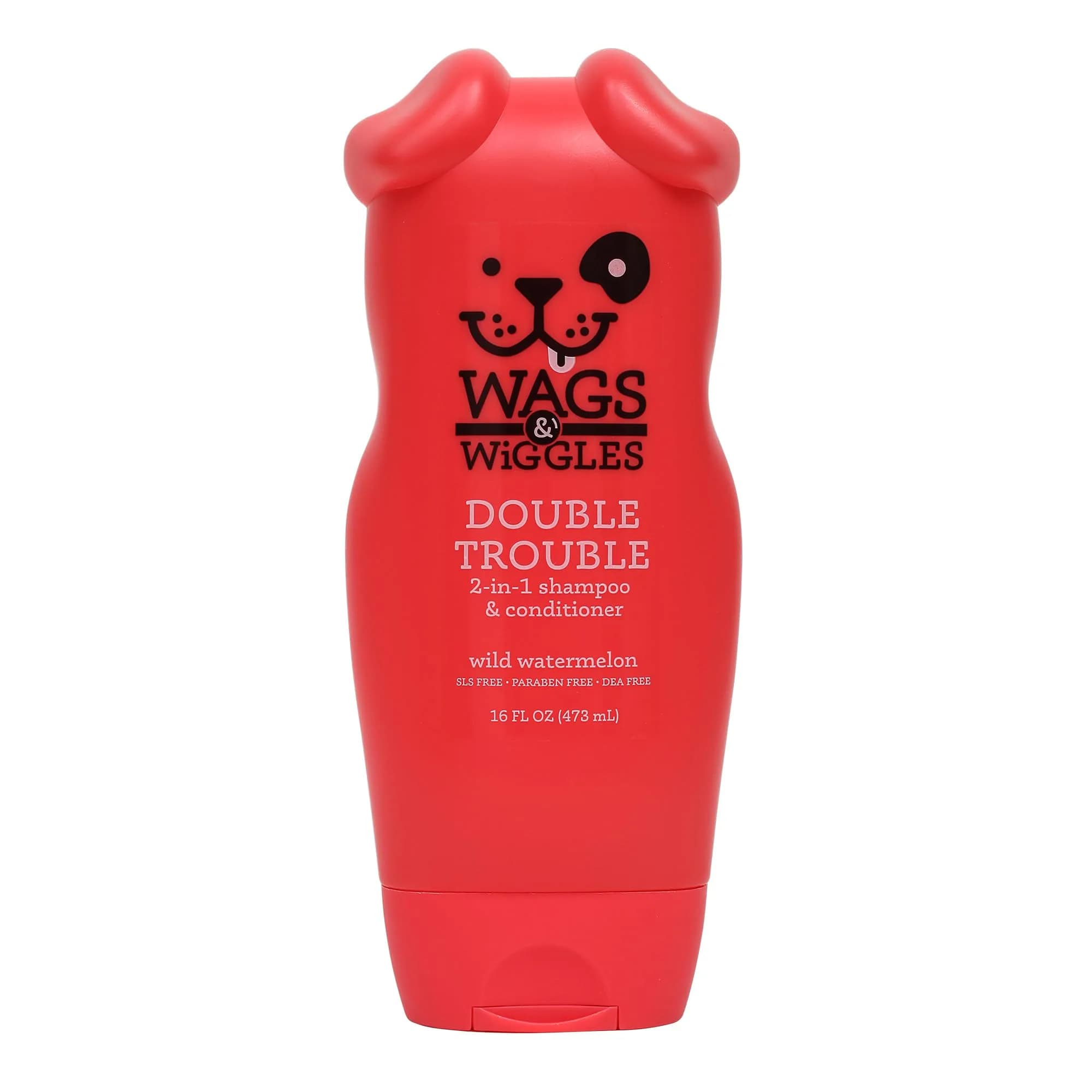 Wags & Wiggles Freshen Deodorizing Dog Shampoo Very Berry 473ml (16 Fl Oz) | pH-Balanced Formula for All Breeds — Red