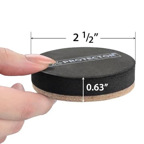 X-Protector Heavy Duty Felt Furniture Sliders 24 pcs | Protects Hardwood Floors & Easy Moving thumbnail 2