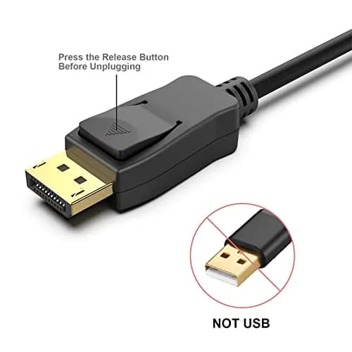 AVACON 4K DisplayPort to HDMI Cable 15 ft | Uni-Directional DP 1.2 to HDMI 1.4 Gold Plated thumbnail 3