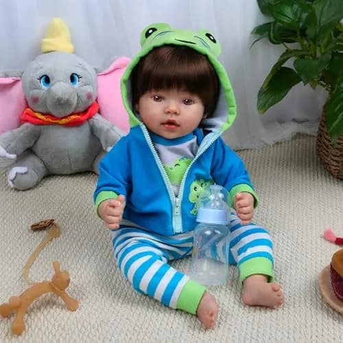 CHAREX Lifelike Reborn Baby Doll Lucas 18 Inch Realistic Toddler Boy | ASTM F963 & EN71 Certified thumbnail 5