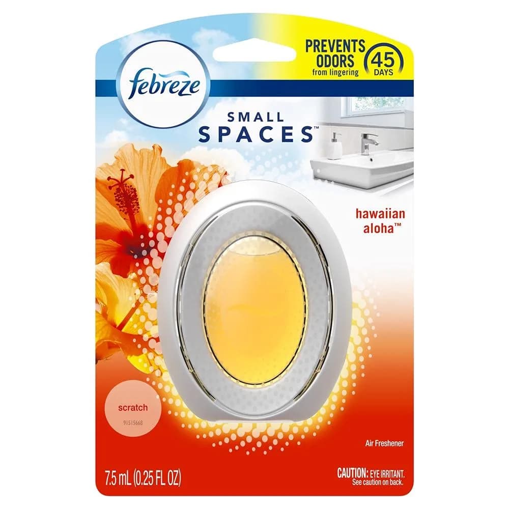 Febreze Small Spaces Air Freshener Hawaiian Aloha 0.25 Fl Oz | Odor Eliminator for Small Spaces