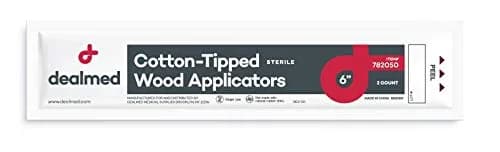 Dealmed 6 inch (15.24 cm) Sterile Cotton-Tipped Wood Applicators | 2000 Count Case for Medical Use thumbnail 4